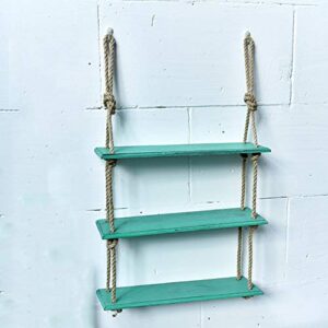 pibm stylish simplicity shelf wall mounted floating rack shelves wooden store display 1 layer/ 2 layers / 3 layers / 4 layers,4 colors, green , 49.5x14x90cm