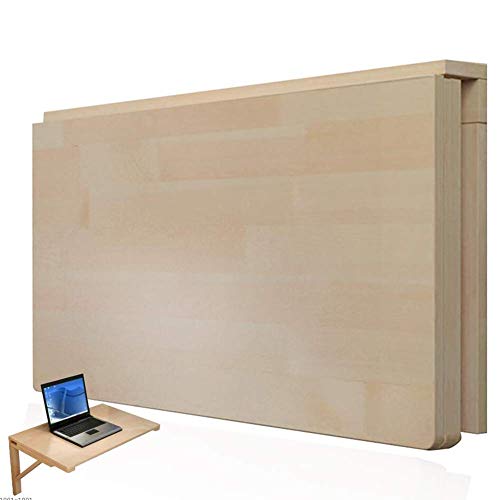 PIBM Stylish Simplicity Shelf Wall Mounted Floating Rack Shelves Foldable Solid Wood Computer Desk Simple Strong Carrying Capacity,14 Sizes, a , 100x40cm