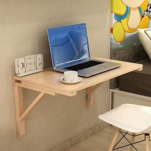 PIBM Stylish Simplicity Shelf Wall Mounted Floating Rack Shelves Foldable Solid Wood Computer Desk Simple Strong Carrying Capacity,14 Sizes, a , 100x40cm