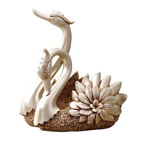 PIBM Stylish Simplicity European-Style Carved Double-Headed Swan Model Wine Wine Rack Retro Old Bar Restaurant Wine Bottle Rack Home Desktop Porch Ornaments Ornaments Beautiful and Elegant