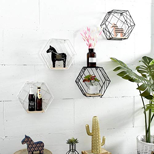 PIBM Stylish Simplicity Shelf Wall Mounted Floating Rack Wooden Storage Basket Bedroom,14.5X25.5Cm,2 Colors Avaliable, White , 1#