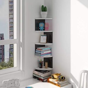 pibm stylish simplicity shelf wall mounted floating rack shelves corner wooden storage multifunctional,2 layers / 5 layers / 7 layers,3 colors avaliable, 5 layersmulticolored