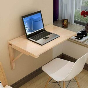 PIBM Stylish Simplicity Shelf Wall Mounted Floating Rack Shelves Foldable Solid Wood Computer Desk Desk Save Space,14 Sizes, a , 100X60cm