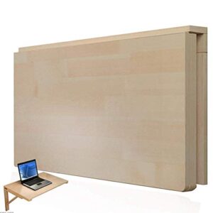 PIBM Stylish Simplicity Shelf Wall Mounted Floating Rack Shelves Foldable Solid Wood Computer Desk Desk Save Space,14 Sizes, a , 100X60cm