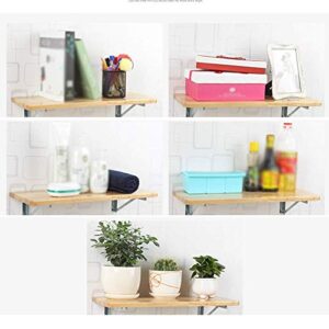 PIBM Stylish Simplicity Shelf Wall Mounted Floating Rack Shelves Solid Wood Clapboard Triangular Bracket Multifunction Easy to Wipe Foldable,3 Sizes, Wood ,