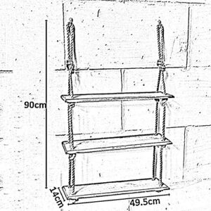 PIBM Stylish Simplicity Shelf Wall Mounted Floating Rack Shelves Wooden Store Display 1 Layer/ 2 Layers / 3 Layers / 4 Layers,4 Colors, Yellow , 49.5X14X120cm