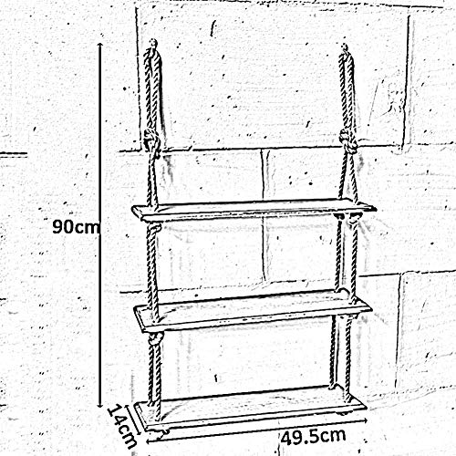 PIBM Stylish Simplicity Shelf Wall Mounted Floating Rack Shelves Wooden Store Display 1 Layer/ 2 Layers / 3 Layers / 4 Layers,4 Colors, Yellow , 49.5X14X120cm