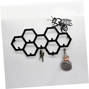 NOLITOY Towel Hooks Entryway Mount Coat Clothes Ornament Beehive Hats with Honeycomb Organizer Keys Decorative Iron Home Panel Mounted Hangers Art Household Cling Window Sunflower Hollow Towel Hook