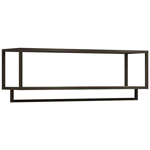 PIBM Stylish Simplicity Shelf Wall Mounted Floating Rack Shelves Iron Art Metal Bookshelf Display Stand Simple Storage Hangable Living Room,Clothing Store, Black , 100x30x40cm