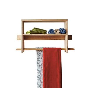 pibm stylish simplicity shelf wall mounted floating rack shelves solid wood storage multifunctional bedroom living room coat rack,creative,9 sizes avaliable, 70x40x18cm
