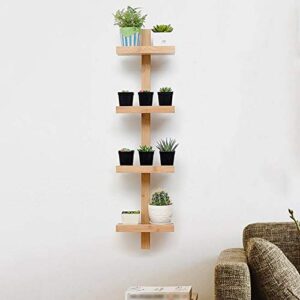 PIBM Stylish Simplicity Shelf Wall Mounted Floating Rack Shelves Solid Wood Display Bedroom Books Potted Plants Background Wall,3 Sizes Avaliable, 98x25x12cm