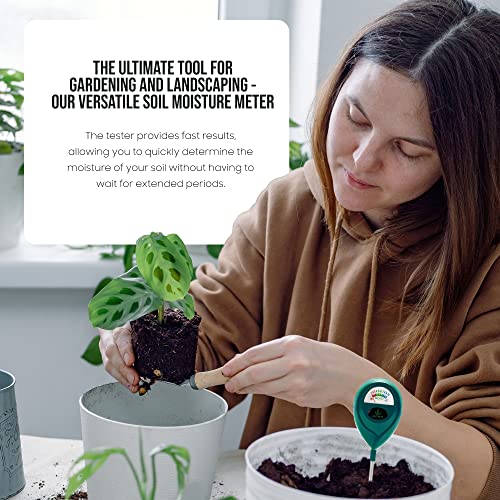 Soil Moisture Meter, Plant Water Meter, Soil Hygrometer Sensor for Gardening, Farming, Indoor, and Outdoor Plants, Plant Moisture Meter with Probe, Water Tester for Plants and Garden - Green