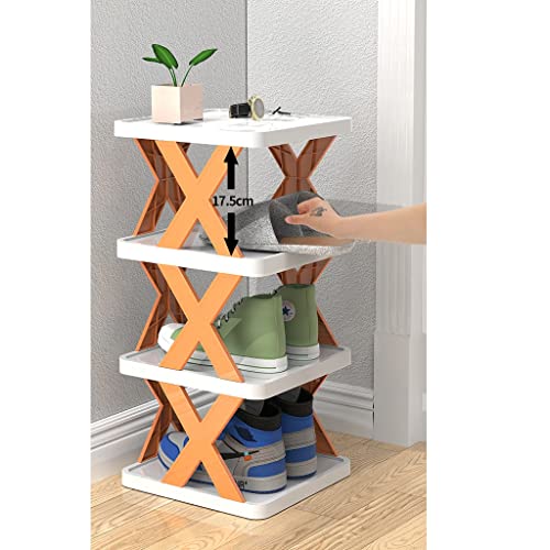 Tyewmiy Free Standing Shoe Racks Shoe Rack, Household Multilayer Simple Multi-Layer Shoe Cabinet, Storing Artifact, Space Saving Shoe Rack (Size : 24cm*26cm*17.5cm)