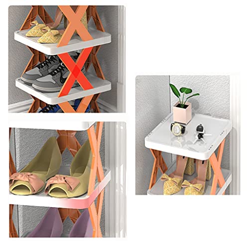 Tyewmiy Free Standing Shoe Racks Shoe Rack, Household Multilayer Simple Multi-Layer Shoe Cabinet, Storing Artifact, Space Saving Shoe Rack (Size : 24cm*26cm*17.5cm)