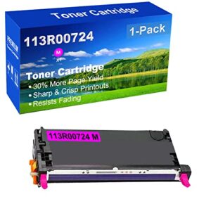 1-pack (magenta) compatible phaser 6180, 6180n, 6180dn, 6180mfp-d, 6180mfp-n printer toner cartridge high capacity replacement for 113r00724 toner cartridge