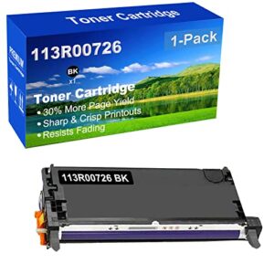 1-pack (black) compatible phaser 6180, 6180n, 6180dn, 6180mfp-d, 6180mfp-n printer toner cartridge high capacity replacement for 113r00726 toner cartridge