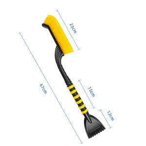 Okuleya Ice Scrapers for Car Windshield - Snow Brush and Detachable Ice Scraper with Ergonomic Foam Grip for Cars, Car Snow Scraper and Brush 2 in 1 Set, for Truck and SUV