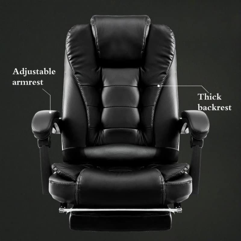 LUKEO Office Chair Multifunction Office Computer Chair Swivel Reclining Boss Chair Household Study Room