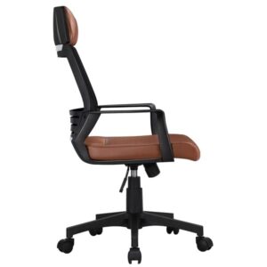 LUKEO Adjustable Ergonomic Mesh Swivel Office Chair Brown