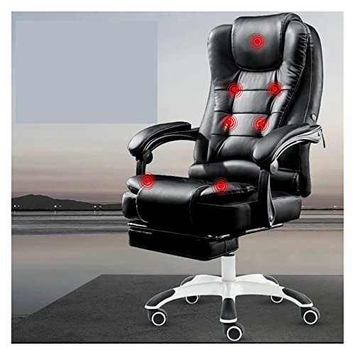 LUKEO Office Chair Home Computer Chair PU Comfortable Swivel Gaming Chair Point Massage