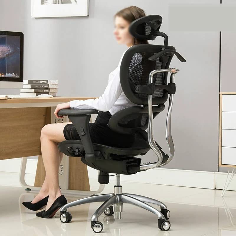 LUKEO Ergonomic Waist Computer Chair Home Game Lift Study Office Chair Comfortable Sedentary Boss Intelligent Lumbar Support