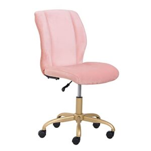 lukeo adjustable swivel task chair plush velvet office chair