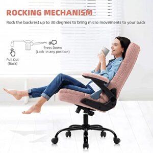 LUKEO Office Chairs Computer Armchair Fabric High Back Desk Chair for Bedroom (Color : D, Size : 1)