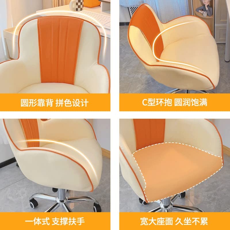 LUKEO Rotating Adjustable Office Chair Girls Bedroom Computer Chair Study Room Student Dormitory Back