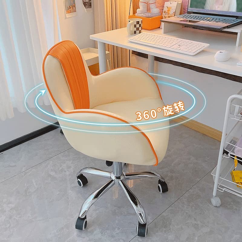 LUKEO Rotating Adjustable Office Chair Girls Bedroom Computer Chair Study Room Student Dormitory Back