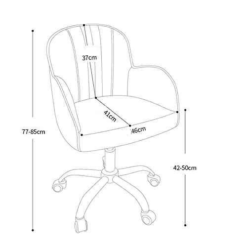 LUKEO Rotating Adjustable Office Chair Girls Bedroom Computer Chair Study Room Student Dormitory Back