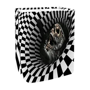 grunge skull escape from chess spira print collapsible laundry hamper, 60l waterproof laundry baskets washing bin clothes toys storage for dorm bathroom bedroom
