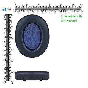 Geekria QuickFit Replacement Ear Pads for Sony WH-XB910N Headphones Ear Cushions, Headset Earpads, Ear Cups Cover Repair Parts (Blue)
