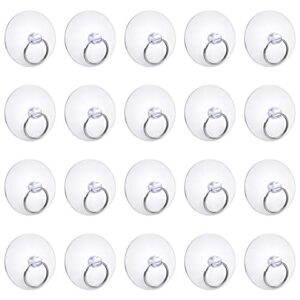 auvotuis 20pcs 50mm suction cup with ring, 1.96 inch clear ring suction cup sucker for window wall hook hanger