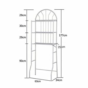 Over The Toilet Storage Cabinet, 3 -Tier Toilet Storage Rack Freestanding Bathroom Shelves Over Toilet Anti-Slip Space Saver Over The Toilet Rack, White