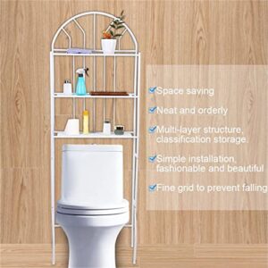 Over The Toilet Storage Cabinet, 3 -Tier Toilet Storage Rack Freestanding Bathroom Shelves Over Toilet Anti-Slip Space Saver Over The Toilet Rack, White