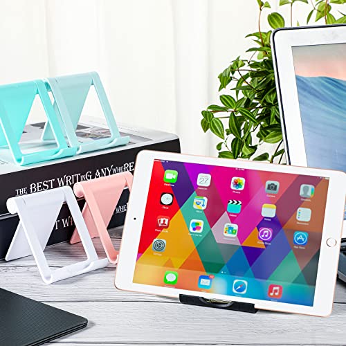 40 Pcs Cell Phone Stand Foldable Cell Phone Holder Desk Multi Angle Tablet Stand Universal Cellphone Stand Portable Smartphone Dock Compatible with Most Mobile Phone and Tablet for Travel, 5 Colors