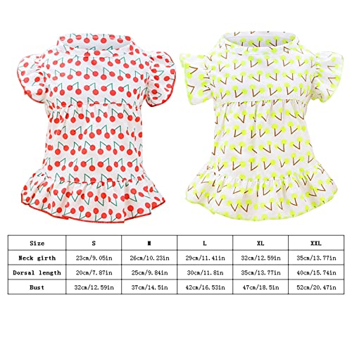 Little Dog Outfits Girl Pet Dresses Spring and Summer Pet Clothes Spring Cute Pet Supplies Cotton Dresses Thin Skirt