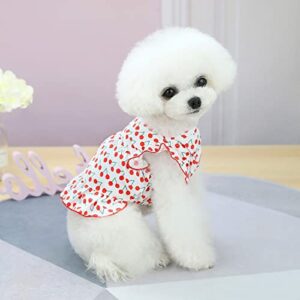 Little Dog Outfits Girl Pet Dresses Spring and Summer Pet Clothes Spring Cute Pet Supplies Cotton Dresses Thin Skirt