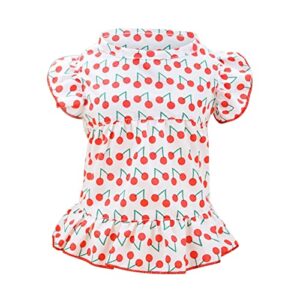 Little Dog Outfits Girl Pet Dresses Spring and Summer Pet Clothes Spring Cute Pet Supplies Cotton Dresses Thin Skirt