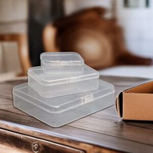 Clear Plastic Beads Storage Containers Empty Mini Storage Containers Box,Beads Storage Box with Hinged Lid Plastic Storage Containers with Lids for Pins, Small Items,Beads,Earplugs (28 Pack)