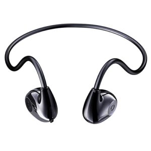huyeoogo bone conduction headphones with mp3 player, and bluetooth 5.2, ideal for swimming, running, cycling, and gym workouts. black headphones with microphoneopen ear headphones