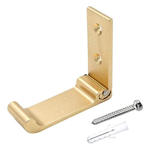 ＫＬＫＣＭＳ Foldable Aluminum Alloy Wall Mounted Coat Hook, Golden