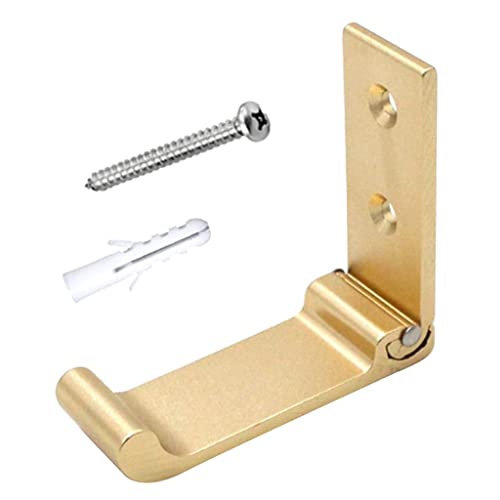 ＫＬＫＣＭＳ Foldable Aluminum Alloy Wall Mounted Coat Hook, Golden