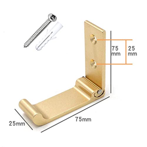 ＫＬＫＣＭＳ Foldable Aluminum Alloy Wall Mounted Coat Hook, Golden