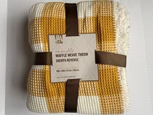 jia home reversible waffle weave throw