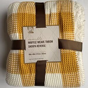 JIA Home Reversible Waffle Weave Throw