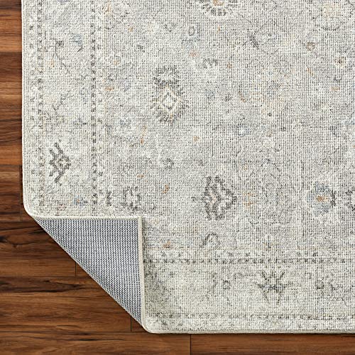 Becki Owens x Surya Davina Damask Area Rug , 7'10" x 10', Light Grey