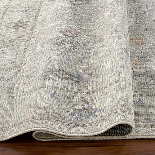 Becki Owens x Surya Davina Damask Area Rug , 7'10" x 10', Light Grey