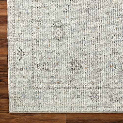 Becki Owens x Surya Davina Damask Area Rug , 7'10" x 10', Light Grey