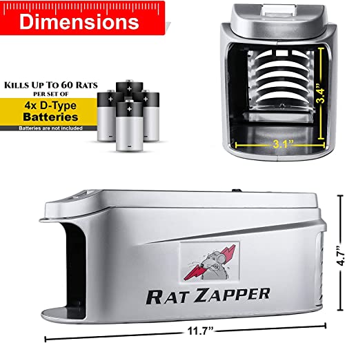 Teal Elite Rat Zapper - Electric Rodent Killer - Effective & Humane Mouse Trap Killer for Rats & Mice - Safe & Clean